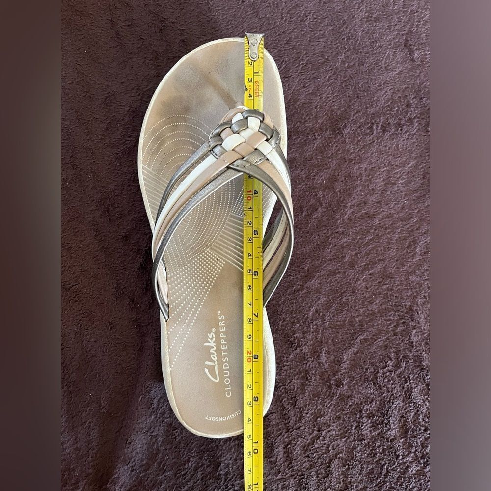 Clarks Cloudsteppers Sandal Metallic Multi Color Women Size 7 - Picture 7 of 7